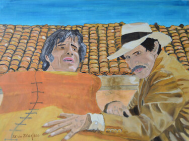 Pintura titulada "La Giara" por Salvo Distefano, Obra de arte original, Oleo Montado en Otro panel rígido