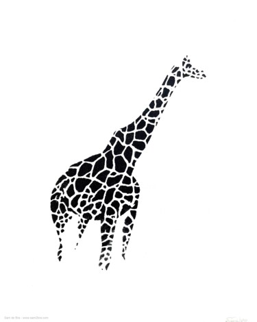 "Girafe" başlıklı Tablo Sam De Bra tarafından, Orijinal sanat, Akrilik
