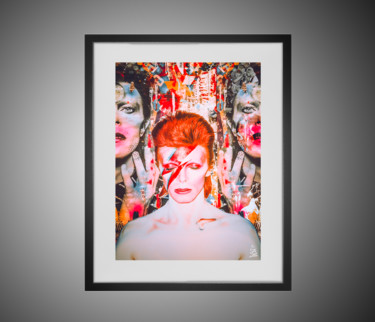 Arts numériques intitulée "David Bowie Portrait" par Sam _i Digital Art, Œuvre d'art originale, Photo montage