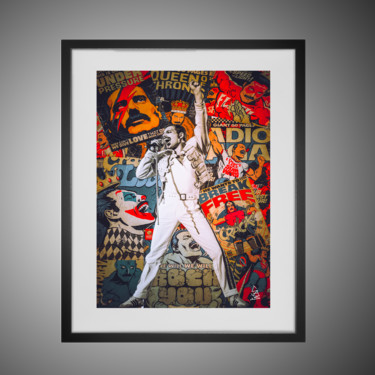 Digitale Kunst mit dem Titel "Freddie Mercury" von Sam _i Digital Art, Original-Kunstwerk, Fotomontage
