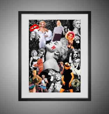 Цифровое искусство под названием "Madonna" - Sam _i Digital Art, Подлинное произведение искусства, Фотомонтаж