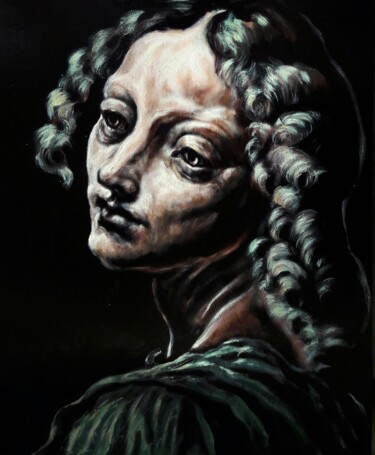 Peinture intitulée "Étude de " Léonard…" par Sam Keusseyan Gladiateur, Œuvre d'art originale, Acrylique