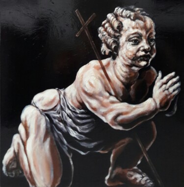 Painting titled "Étude de " Léonard…" by Sam Keusseyan Gladiateur, Original Artwork, Acrylic