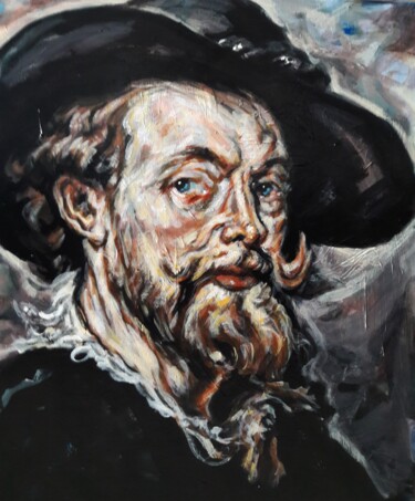 Schilderij getiteld "" Rubens " ..." door Sam Keusseyan Gladiateur, Origineel Kunstwerk, Acryl