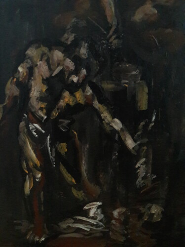 Peinture intitulée "Le Caravage étude.." par Sam Keusseyan Gladiateur, Œuvre d'art originale, Acrylique