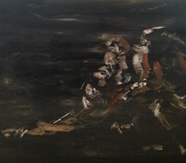 Peinture intitulée "Le Caravage étude.." par Sam Keusseyan Gladiateur, Œuvre d'art originale, Acrylique