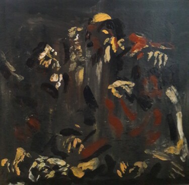 Pintura intitulada "Le Caravage étude.." por Sam Keusseyan Gladiateur, Obras de arte originais, Acrílico