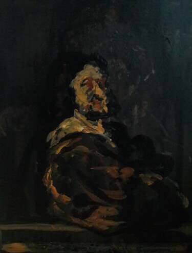 Peinture intitulée "Rembrandt étude.." par Sam Keusseyan Gladiateur, Œuvre d'art originale, Acrylique