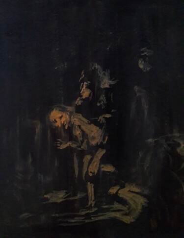 Картина под названием "Rembrandt étude.." - Sam Keusseyan Gladiateur, Подлинное произведение искусства, Акрил