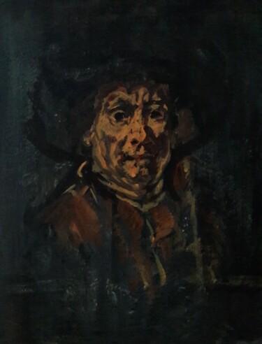 Pittura intitolato "Rembrandt étude.." da Sam Keusseyan Gladiateur, Opera d'arte originale, Acrilico