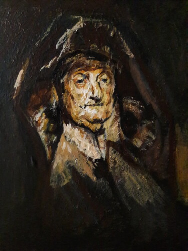 绘画 标题为“Rembrandt étude..” 由Sam Keusseyan Gladiateur, 原创艺术品, 丙烯