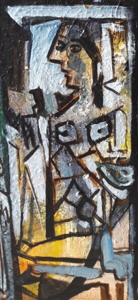Painting titled "étude d'après Picas…" by Sam Keusseyan Gladiateur, Original Artwork, Acrylic