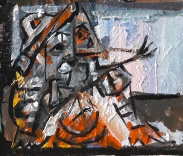 Pittura intitolato "étude d'après Picas…" da Sam Keusseyan Gladiateur, Opera d'arte originale, Acrilico