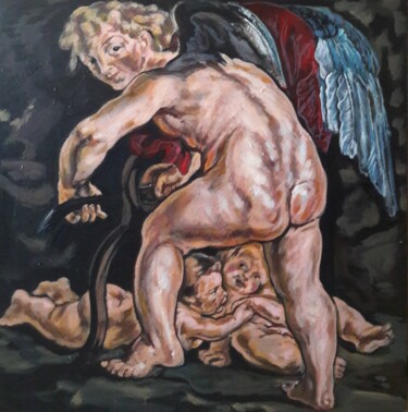 Pittura intitolato "" La charme de mon…" da Sam Keusseyan Gladiateur, Opera d'arte originale, Acrilico