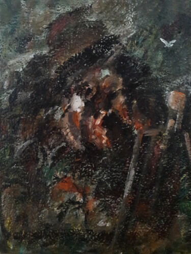 Painting titled "" Étude d'après Van…" by Sam Keusseyan Gladiateur, Original Artwork, Acrylic