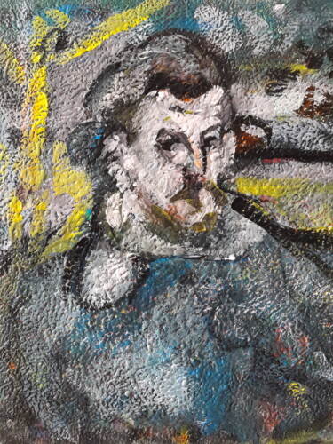 Malerei mit dem Titel ""Étude d'après Paul…" von Sam Keusseyan Gladiateur, Original-Kunstwerk, Acryl