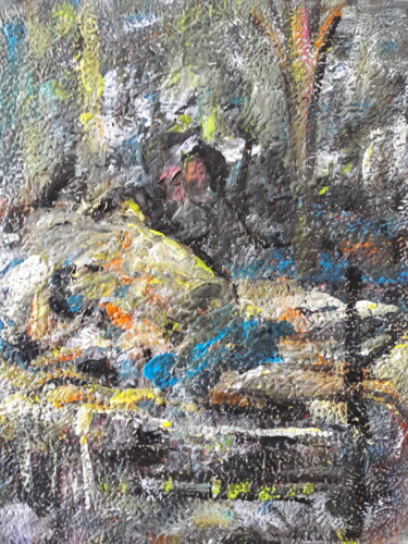 Pittura intitolato ""Étude d'après Paul…" da Sam Keusseyan Gladiateur, Opera d'arte originale, Acrilico