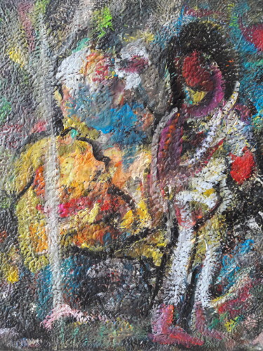 Картина под названием ""Étude d'après Paul…" - Sam Keusseyan Gladiateur, Подлинное произведение искусства, Акрил