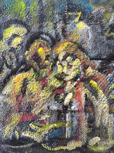 "Étude d'après Paul Gauguin.." Painting titled ""Étude d'après Paul…" by Sam Keusseyan Gladiateur, Original Artwork, Acrylic