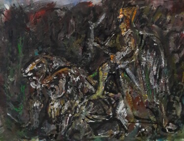 Painting titled "" L'Arménie fière -…" by Sam Keusseyan Gladiateur, Original Artwork, Acrylic