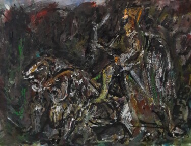 Peinture intitulée "" L'Arménie fière -…" par Sam Keusseyan Gladiateur, Œuvre d'art originale, Acrylique