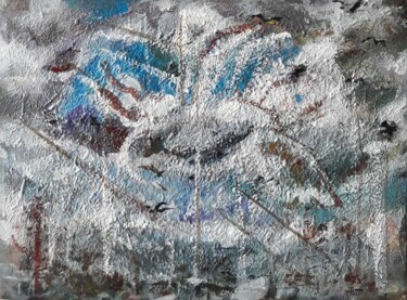 Malerei mit dem Titel "" pigeon blanc "" von Sam Keusseyan Gladiateur, Original-Kunstwerk, Acryl