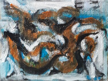 Malerei mit dem Titel "" ..le vent.."" von Sam Keusseyan Gladiateur, Original-Kunstwerk, Acryl