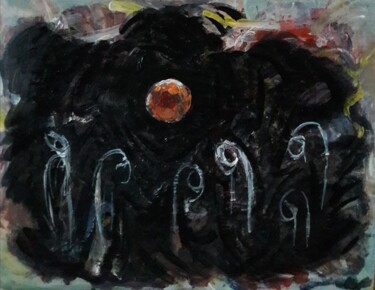 Peinture intitulée "" vous dormez? moi…" par Sam Keusseyan Gladiateur, Œuvre d'art originale, Acrylique