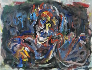 Peinture intitulée "la musicien quatre" par Sam Keusseyan Gladiateur, Œuvre d'art originale, Acrylique