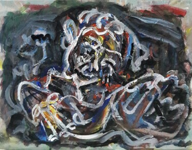 Peinture intitulée "la musicien cinq" par Sam Keusseyan Gladiateur, Œuvre d'art originale, Acrylique