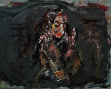 Painting titled "silencieuse" by Sam Keusseyan Gladiateur, Original Artwork, Acrylic