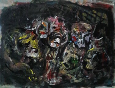 Painting titled "les mauvaises gueul…" by Sam Keusseyan Gladiateur, Original Artwork, Acrylic