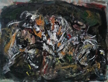 Peinture intitulée "l'amour des chevaux" par Sam Keusseyan Gladiateur, Œuvre d'art originale, Acrylique