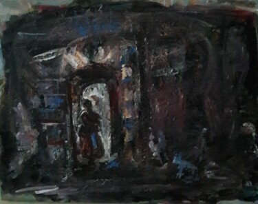 Painting titled "la porte de retour" by Sam Keusseyan Gladiateur, Original Artwork, Acrylic