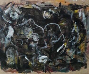 Peinture intitulée "trois lunes sur deu…" par Sam Keusseyan Gladiateur, Œuvre d'art originale, Acrylique