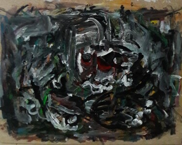 Painting titled "niche d'humains qua…" by Sam Keusseyan Gladiateur, Original Artwork, Acrylic