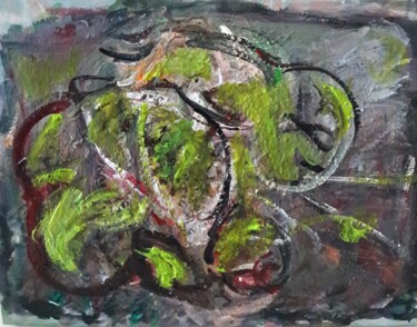 Malerei mit dem Titel "dans le vent" von Sam Keusseyan Gladiateur, Original-Kunstwerk, Acryl