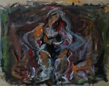 Painting titled "modèle" by Sam Keusseyan Gladiateur, Original Artwork, Acrylic