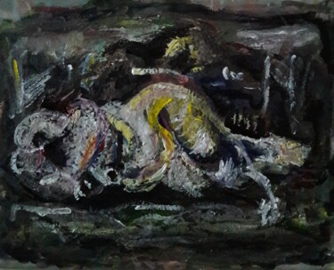 Ζωγραφική με τίτλο "chambre de sommeil" από Sam Keusseyan Gladiateur, Αυθεντικά έργα τέχνης, Ακρυλικό