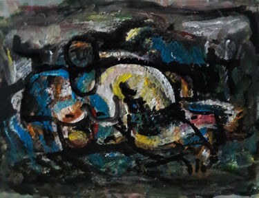 Pintura intitulada "sa rêve bizar" por Sam Keusseyan Gladiateur, Obras de arte originais, Acrílico