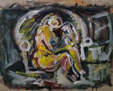 Painting titled "poésie" by Sam Keusseyan Gladiateur, Original Artwork, Acrylic
