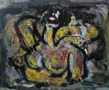 Painting titled "elle se brûler dans…" by Sam Keusseyan Gladiateur, Original Artwork, Acrylic