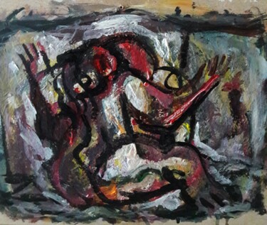 Pintura intitulada "femme diable de ma…" por Sam Keusseyan Gladiateur, Obras de arte originais, Acrílico