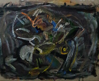 Malerei mit dem Titel "dans nature 2" von Sam Keusseyan Gladiateur, Original-Kunstwerk, Acryl