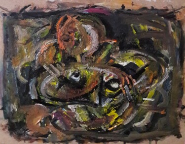Malerei mit dem Titel "femme poisons" von Sam Keusseyan Gladiateur, Original-Kunstwerk, Acryl