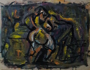 Peinture intitulée "chambre éclairée" par Sam Keusseyan Gladiateur, Œuvre d'art originale, Acrylique