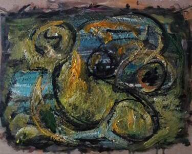 Malerei mit dem Titel "au bord de la mer" von Sam Keusseyan Gladiateur, Original-Kunstwerk, Acryl