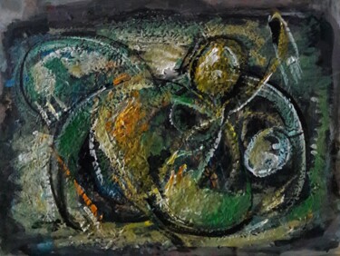 Pintura intitulada "bord de mer" por Sam Keusseyan Gladiateur, Obras de arte originais, Acrílico