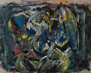 Malerei mit dem Titel "mixte" von Sam Keusseyan Gladiateur, Original-Kunstwerk, Acryl