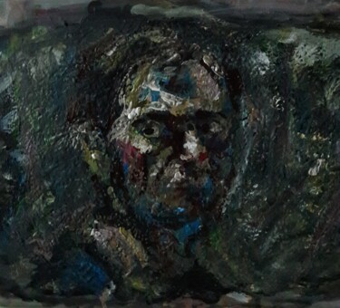 Pintura titulada "autoportrait 2" por Sam Keusseyan Gladiateur, Obra de arte original, Acrílico
